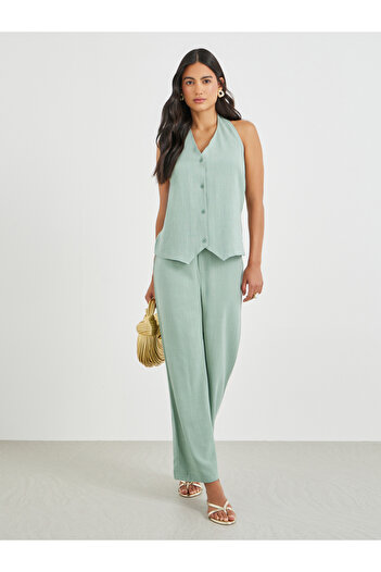 Styli Mid Rise Wide Leg Pants