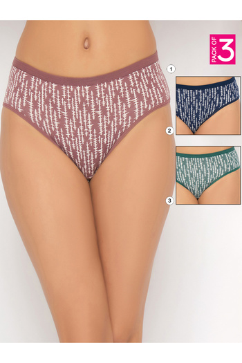 Clovia By Styli Pack of 3 - Printed Hipster Briefs
