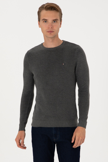 U.S. Polo Assn. Men's Anthracite Melange Basic Sweater 50313667-Vr081