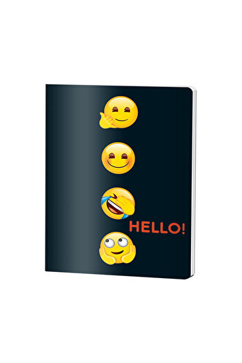 PIGNA , Notebook A5 48 Pages, Dictando Ruling, Black PP Cover, Stapled Binding