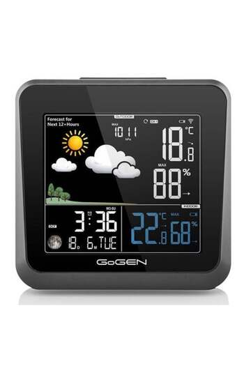 Gogen ME 3236 indoor-outdoor weather station, wireless external sensor, color LCD