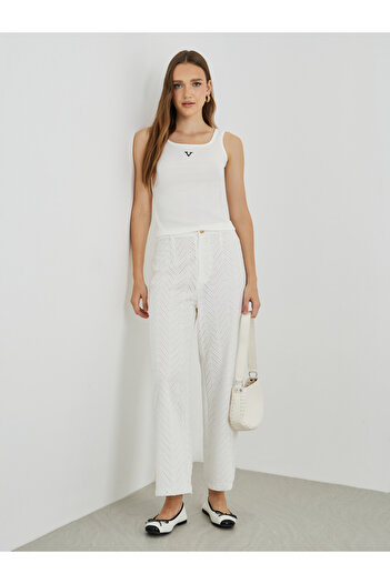 Styli Embroidery Detail Square Neck Top