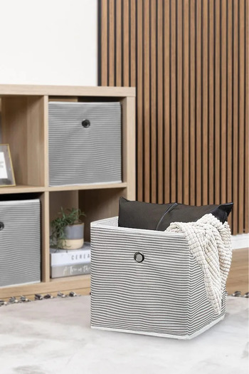 Tex Republic Alas Shelf Organizer Box Set (30*30*30 cm) New Season Nano Technology Waterproof Fabric Gray