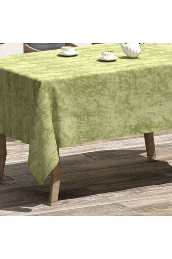 Pucioasa Teflon-coated cotton tablecloth, round, diameter 140cm, green