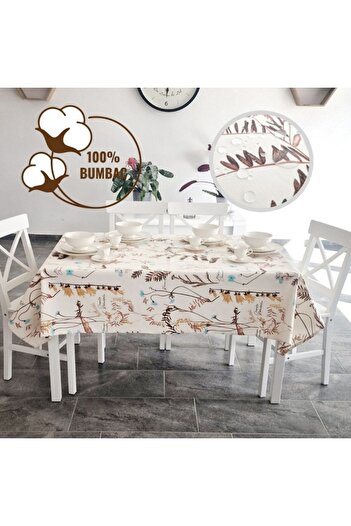 Pucioasa Teflon-coated cotton tablecloth, 160x220cm, vegetable pattern
