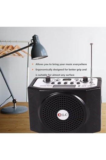 DLC Portable Amplifier With Usb Tf Card And Fm Radio Remote Control Black