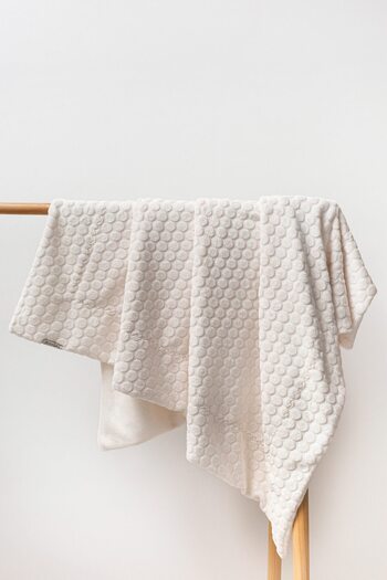 Teddy Pie Embossed Patterned Double Layer 90X110 Cm. Wellsoft Baby Blanket