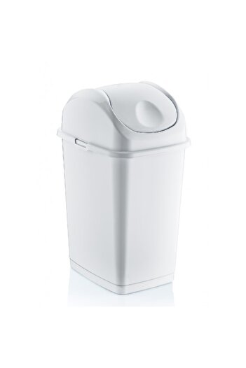 Raki Trash can with hinged lid RAKI ICIKALA 10lt white, 25x19xh37cm