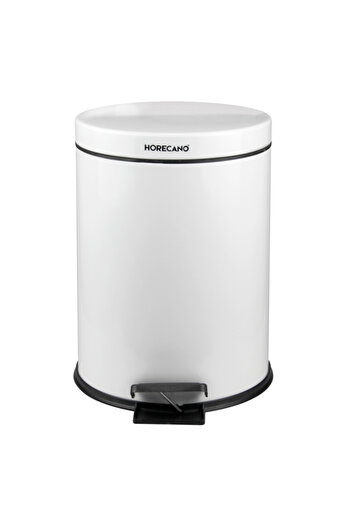 Raki White pedal bin RAKI 5lt, 21xh26cm