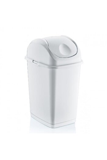Raki Trash can with hinged lid ICIKALA 50lt white, 42x32xh70cm