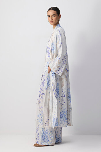 Touché Privé Patterned Kimono Pants Suit