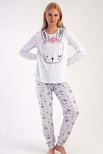VİENETTA Women's Long Sleeve Pajama Set, 303261