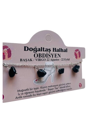 GALATA GIFT Natural Stone Anklet/Bracelet, 20-22cm Extension Chain with 5 Natural Stones Accessories-Card