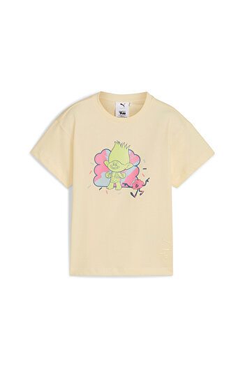 Puma Boys TROLLS Graphic T-shirt - Yellow