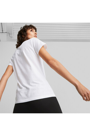 Puma Womens Essentials Metallic Logo T-shirt - White