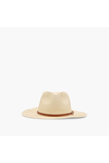 Juniors Textured Hat with Belt Detail