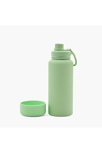 Lifestyle Solid Double Wall Stainless Steel Water Bottle with Handle - 1 L