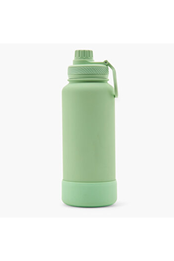 Lifestyle Solid Double Wall Stainless Steel Water Bottle with Handle - 1 L