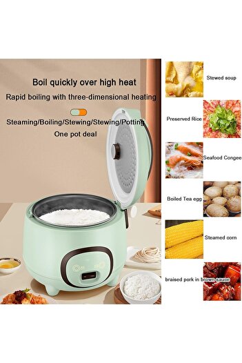 COOYA Electric Rice Cooker,1.8l Small Portable Cooker,Non Stick Inner Pot,Automatic Keep Warm,for Home
