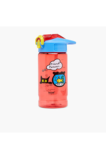 Icon Cat Print Water Bottle - 500 ml