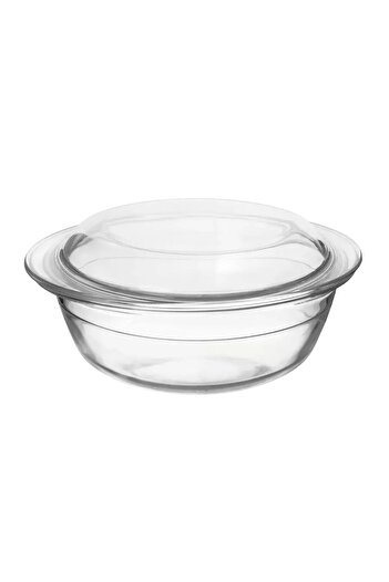 Orion Round Heat-Resistant Glass Dish with Lid 2 in 1, 2.2 Liters Orion