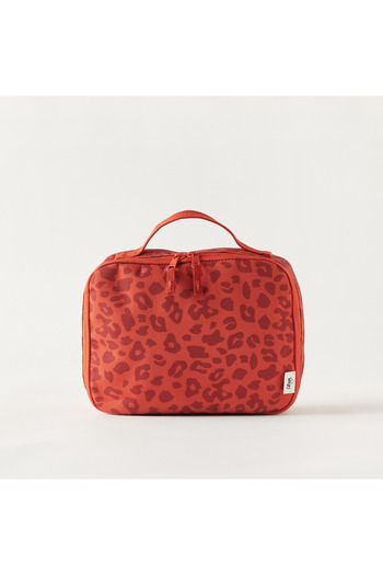 Citron Citron Animal Print Insulated Lunch Bag with Handle and Zip Closure