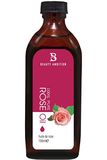 BEAUTY AMBITION Rose Oil, Anti-Ageing and Anti-Wrinkle Serum, Rose Oil for Face, Skin Care, 150 Ml