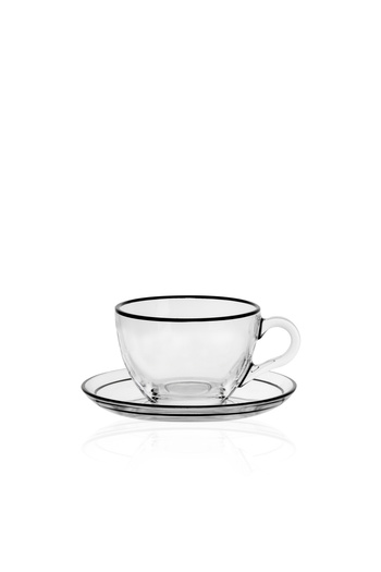 Decorium Black Line 12 Piece 6 Person 240 ml Cup Set 9-01110644