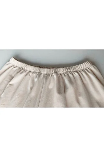 By Piera 100% Cotton Women's Trouser Skirt Shaped Underwear Lining Ankle Length Skin Color
