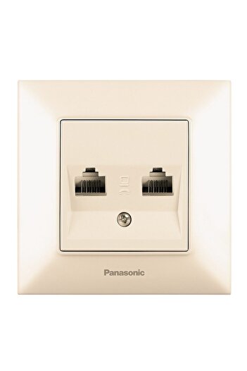 PANASONIC PRIZA DATE DUBLA RJ45 CAT5e ARKEDIA SLIM BEJ