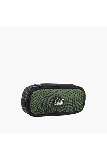 Shout Printed Pencil Pouch with Zip Closure