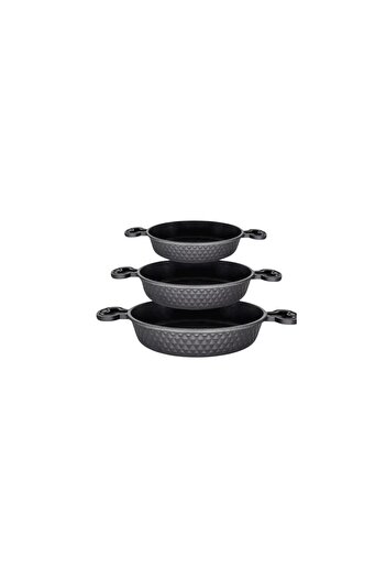 NETAVANTAJ Zena 3-Piece Titanium Pan Set Black