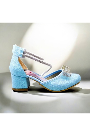 JOJO KIDS fata copil pantofi rochie de seara cu toc gros, pantofi cu toc elsa
