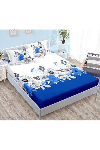 OEM Double Bed Sheet and Pillowcases, Finet, Floral Print, 180x200cm, 3 pieces, Multicolor