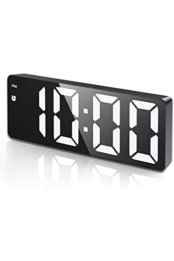 Generic LinJie Digital Alarm Clock, Mirror Surface LED Electronic Clocks, Bedside Desk Table Clock, Suitable