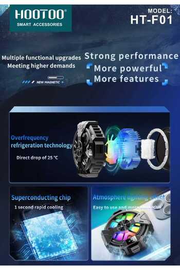 HooToo Magnetic Phone Cooler with MagSafe Technology - Instant, Silent Cooling for Gaming Enthusiasts