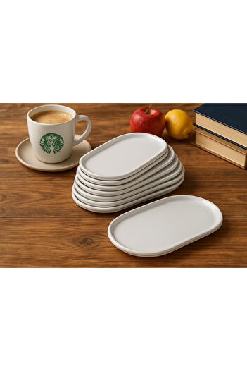 RGS HOMELİFE 6-Piece Ceramic Boat Plate Set Presentation