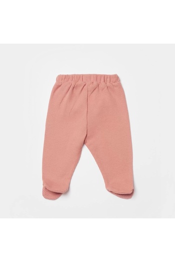 Biorganic Waffle Smile Booties Trousers Redbrown