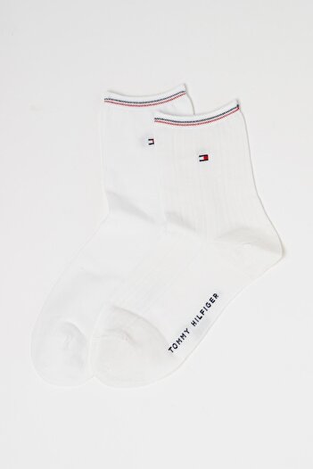 Tommy Hilfiger , Set de sosete scurte - 2 perechi, Alb, 35-38