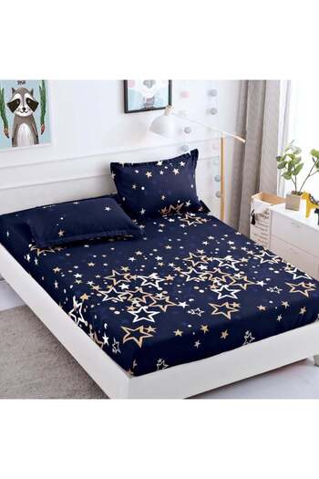 FIONNA.RO Elasticated Duvet Cover and Pillowcases Made of Finet 180x200cm - Stars