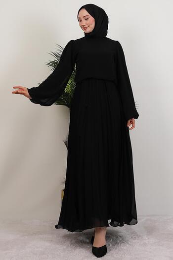 GİYZAMİLA Umrah Chiffon Dress Black