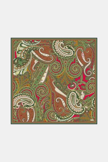 Vakko Twill Silk Scarf - 4145-59 Army Green