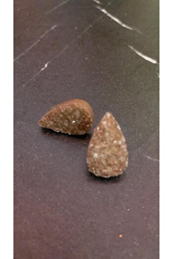 MISS GOLDEN Serrated Crystal Patterned Brown Gold Accessory Small Size Drop Epoxy Earrings Handmade Gift