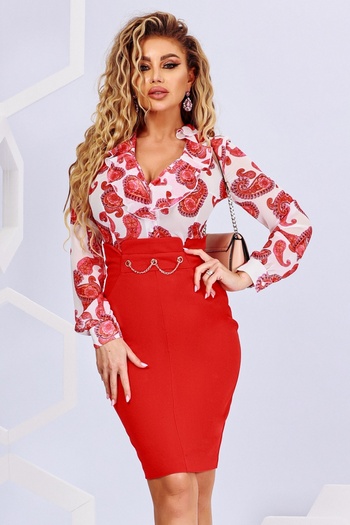 Atmosphere Fashion Short red skirt