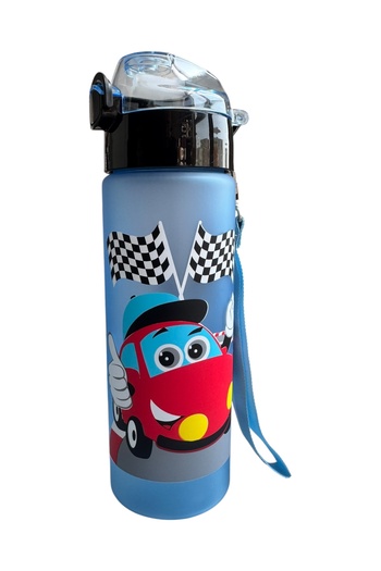 Polin Soft Touch Tritan Patterned Children's Water Bottle with Straw 550ml