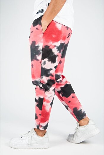 FıttingRoom Elastic Waist Batik Washable Patterned Baggy Trousers