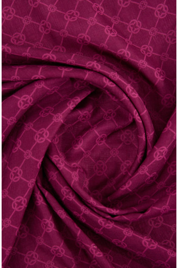 Aker Elegance Monogram Dark Pink Shawl 1090100-994