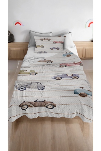 HOMESSA Cute Cars Single Child Pique Pillow with Case