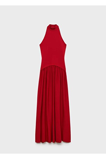 MANGO Woman Kombinasyonlu örgü halter elbise