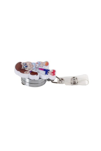 Nur Medikal Giyim Laborant Chemist Researcher Lab Patterned Yoyo Name Badge Holder